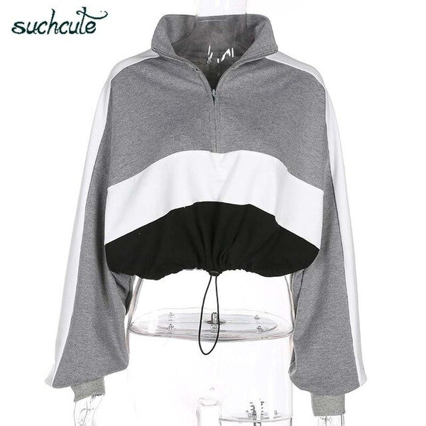 SUCHCUTE Punk Hoodies Kpop Sweatshirts Women Gothic Autumn 2019 Slim Hip Hop Harajuku Hoodie Sweatshirt Clothes Moletom Poleron