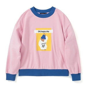 SEMIR Loose hoodies women 2019 new tide round neck pullover small fresh girl Korean long sleeve hoodies