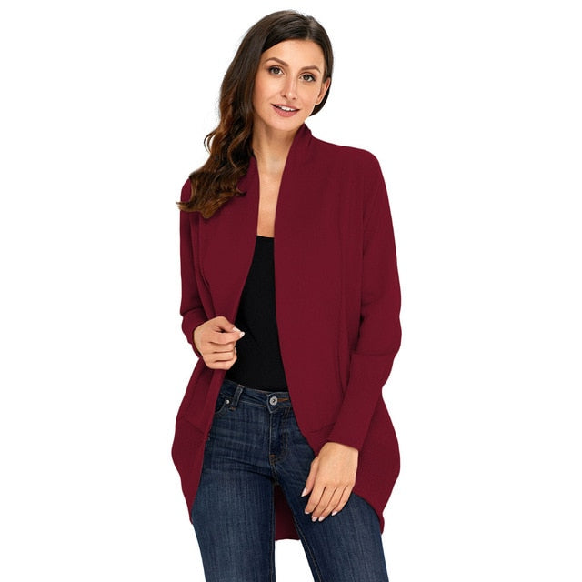 Daily suit  OWLPRINCESS Autumn New Style Solid Color Long Sleeve Comfortable Casual Cardigan Knitted Sweater Coat