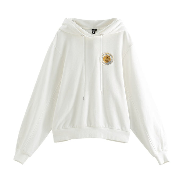 Toyouth 2019 Women Sweatshirts New Arrival Spring Long Sleeve Loose Solid Color Hoodies Female Casual Sweatshirts